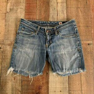 Peoples liberation womens size 24 Iren style denim jeans cutoff star shorts